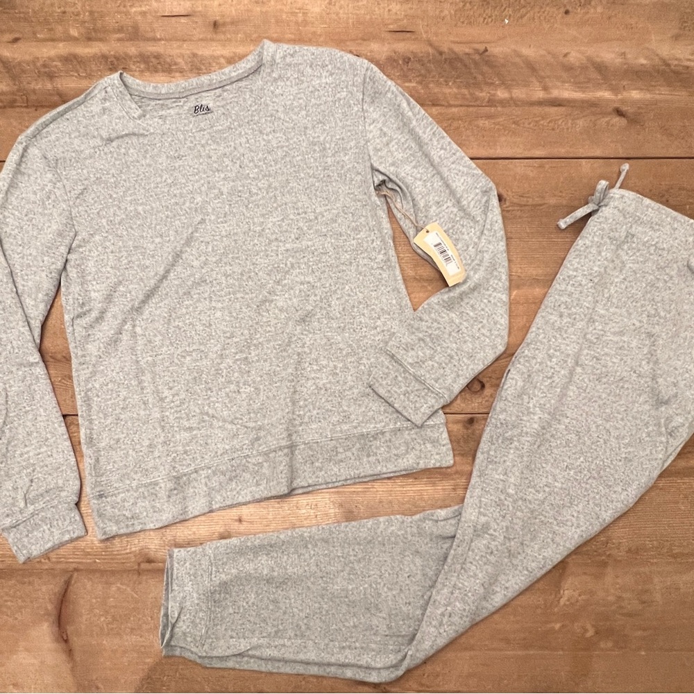NEW Blis Gray Pajama PJ Jogger Lounge set